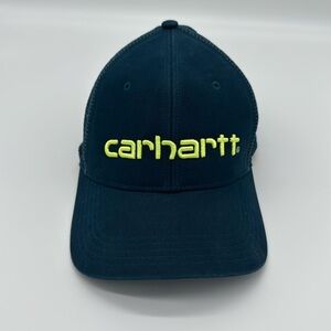 Carhartt Baseball Cap Canvas‎ HAT Mens ONE SIZE BLUE GREEN Mesh Back Logo